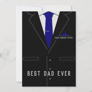 Carte Best DAD Ever Father's Day Card - Your Text / nom