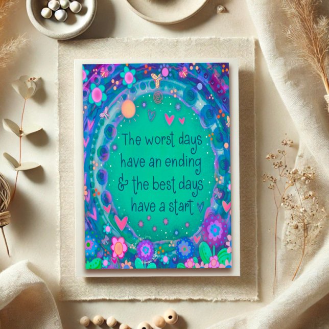 Carte Best Days Avoir un début Inspiriity Encouragement (Créateur téléchargé)