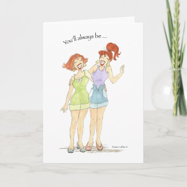 Carte Best Friends Two Girls (Devant)