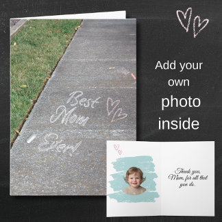Carte Best Mom Ever Chalk Art Mother's Day Photo