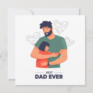 Carte Best Papa Ever - Carte Fête des pères