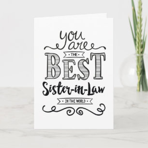 Carte Best Sister-in-law in the World Birthday