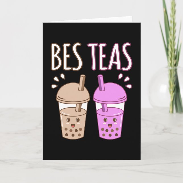Carte Besteas Bubble Boba Kawaii Tea Graphic (Devant)