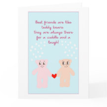 Bestie Nounours de caricature mignonne Citation Ga