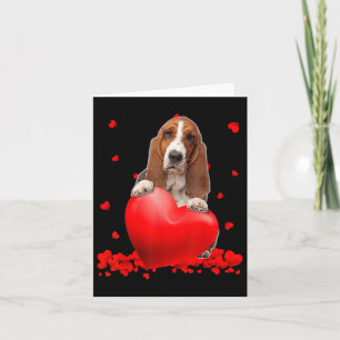 Carte Bet Hound Chien Coeur Valentines Jour Couple Homme