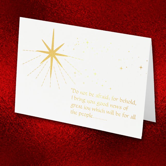 Carte Bethlehem Star Christmas Gold Foil (Créateur téléchargé)