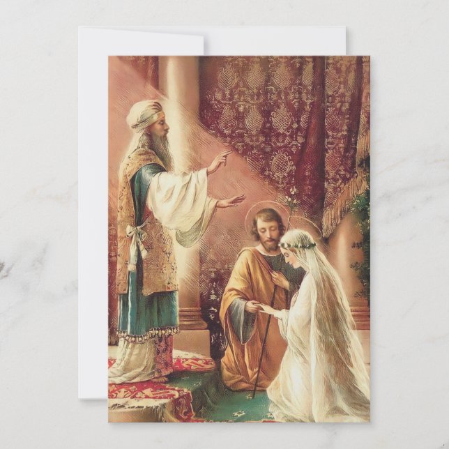 Carte Betrothal Mariage catholique Marie et Joseph (Devant)