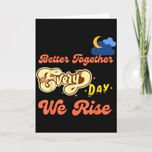 Carte Better Together Funny Insrational Quote Colorful G (Devant)