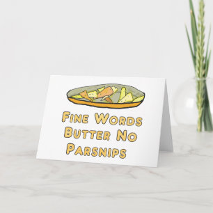 Carte Beurre de mots fins pas de parsnips
