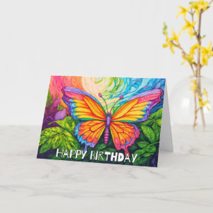 Carte Beurre de printemps rétro Art Joyeux anniversaire