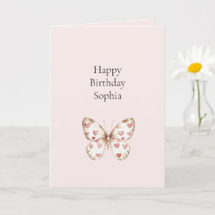 Carte Beurre des Coeurs Rouges Roses