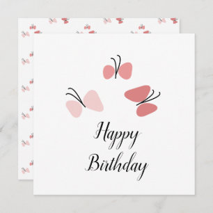 Carte Beurre rose flottant Joyeux anniversaire