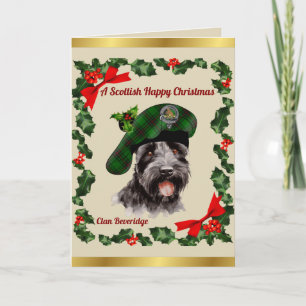 Carte Beveridge Scottie Chien Noël Personnalisé