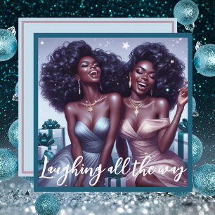 Carte BFF Afro-Américains glamour Diva Noël