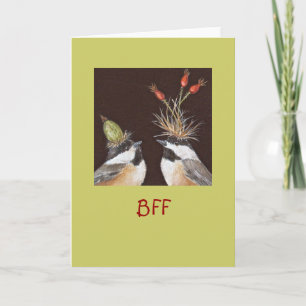 Carte BFF avec poulets
