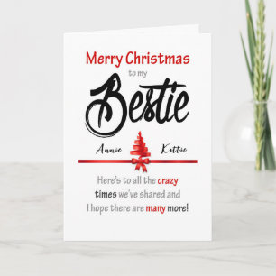 Carte BFF Girlie Best Friend Mate Lote Christmas