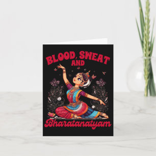 Carte Bharatanatyam Dansant Sang Indien Une Sueur Et Bha
