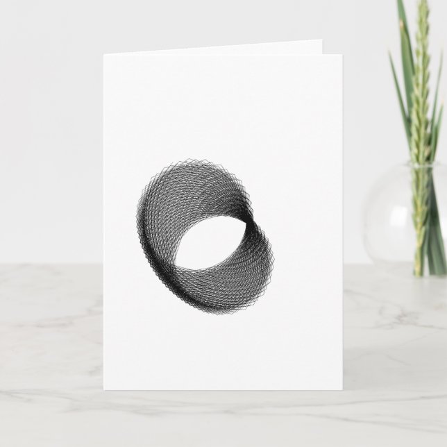 Carte Bi-Perspective Abstraite de papillon noir (Devant)