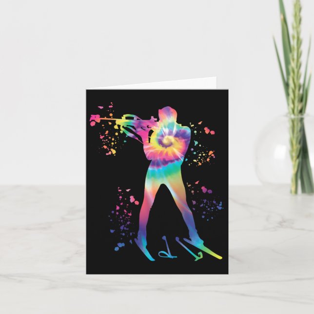 Carte Biathlète Biathlon de ski nordique (Devant)