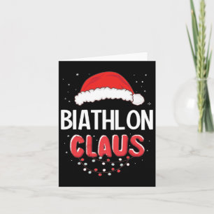 Carte Biathlon Costume de jumelage de Noël du Père Noël