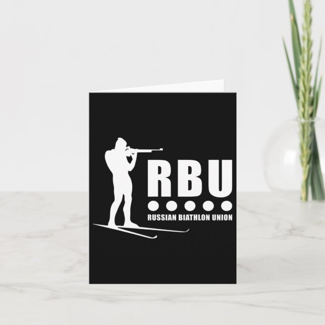 Carte Biathlon Ski Ski Sports d'hiver Cross-country Rus (Devant)