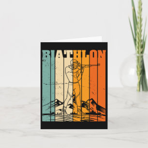 Carte Biathlon Ski Skieur Ski de Fond Piste 8