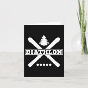 Carte Biathlon Ski Skieur Sports d'Hiver Ski de Fond