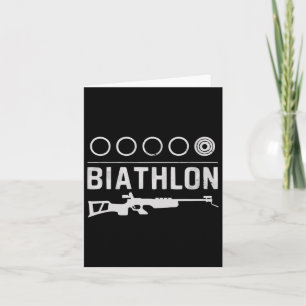 Carte Biathlon Sport d'hiver Ski Tir à la carabine Biath
