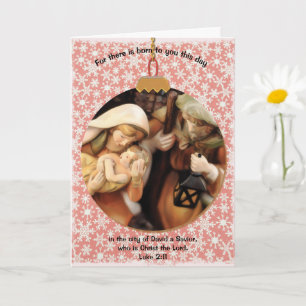 Carte Bible de la Nativité vintage Verset Art de Noël