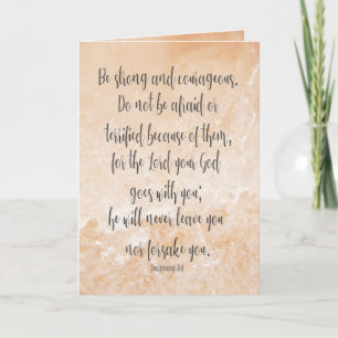 Carte Bible Verse Deutéronome 31:6 Soyez fort Inspiratio