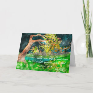 Carte Bible Verse Mark 6:31 Venez avec moi Inspirationne