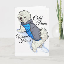 Bichon à neige au cœur chaud