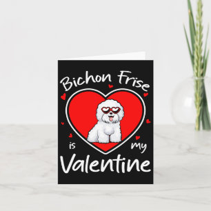 Carte Bichon Frise est mon cœur de la Saint-Valentin en 