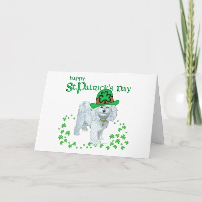 Carte Bichon Frise Saint-Patrick (Devant)