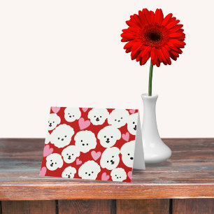 Carte Bichons et Coeurs Fluffy