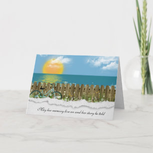 Carte bicyclette et clôture sympathie