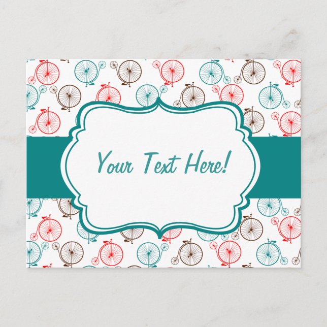 Carte Bicyclette personnalisée (Devant)