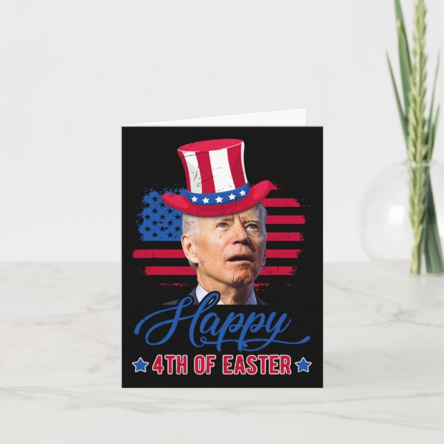 Carte Biden Drôle Joyeux 4° De Pâques 4 juillet (Devant)