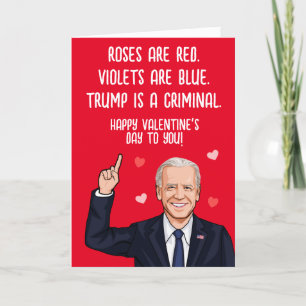 Carte Biden Valentine - Trump est un V-Day criminel