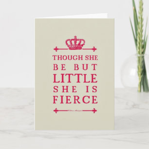 Carte Bien Qu'Elle Soit Si Petite Elle Est Fierce