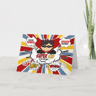 Carte Bien se procurer pour enfants garçon Superhero liv