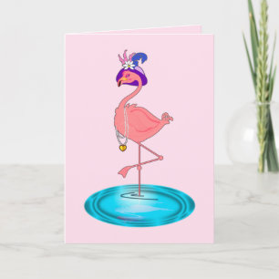 Carte Bien se tirer bientôt avec Flamant rose
