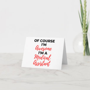 Carte Bien sûr que je suis génial Je suis un assistant M