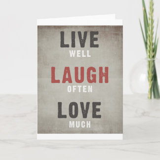 Carte Bien Vivre, Rire Souvent, Aimer Beaucoup