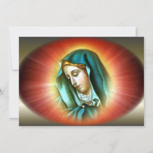 Carte Bienheureuse Vierge Marie avec Vivid Halo