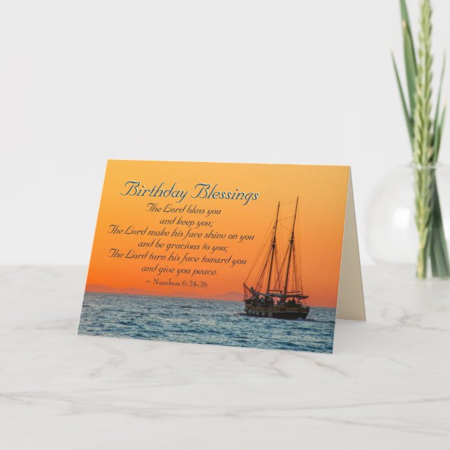Carte Bienheureux Anniversaire Numéros 6 Le Seigneur Vou (Devant)