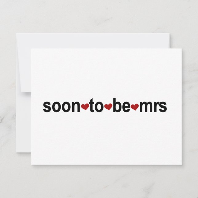 Carte Bientôt être Mme T-shirts et cadeaux (Devant)