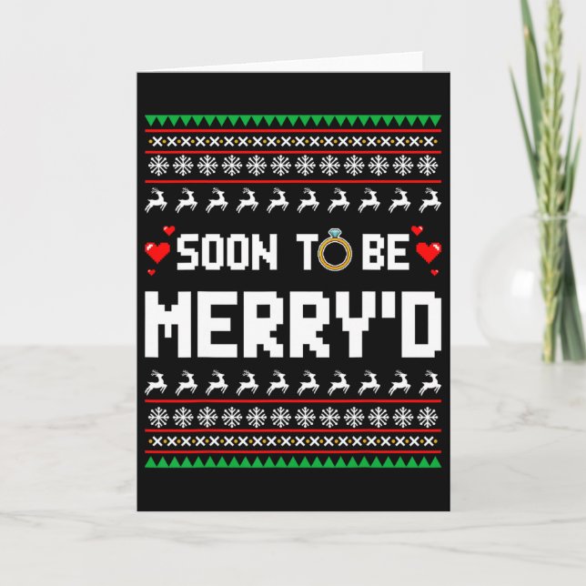 Carte Bientôt, Joyeux Noël Engagé Couple Matchi (Devant)