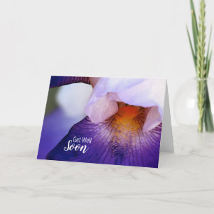 Carte Bientôt Purple Iris Floral Photo