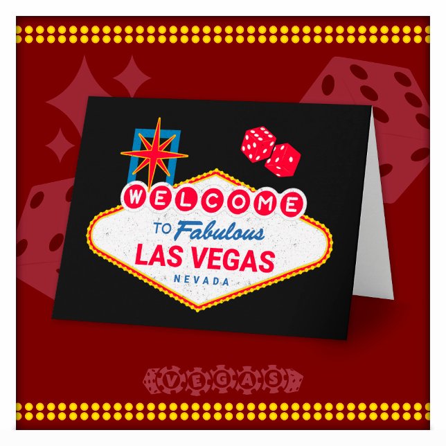 Carte Bienvenue à Fabulous Las Vegas Voyage Signe Las Ve (Créateur téléchargé)